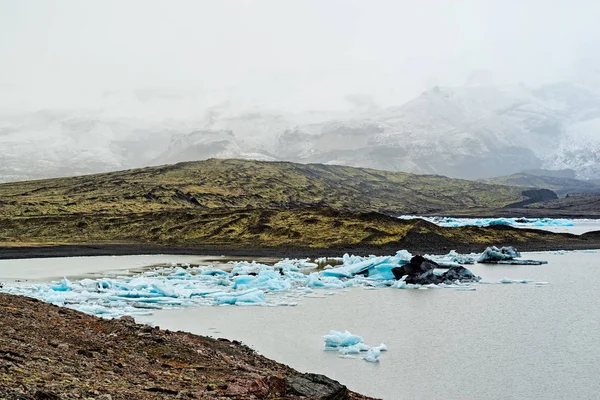 Λίμνη Παγετώνα Fjallsarlon Στο Εθνικό Πάρκο Vatnajokull Ισλανδία — Φωτογραφία Αρχείου