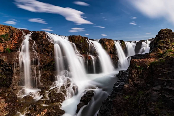Wodospad kolugljufur w Islandii — Zdjęcie stockowe
