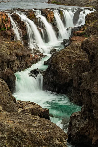 Kolugljufur waterfall in Iceland — Stock Photo, Image