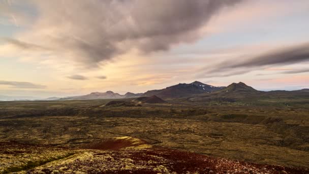 Zeitraffer Grundarfjordur Bei Sonnenaufgang Auf Der Halbinsel Snaefellsnes Island — Stockvideo