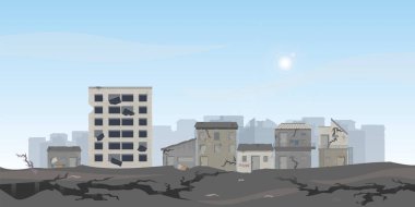 Deprem evleri ve sokak yıkıldı.