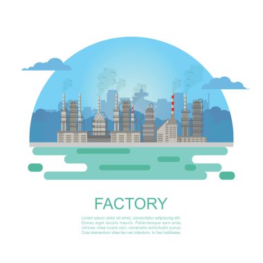 Endüstriyel fabrika ve tesis.