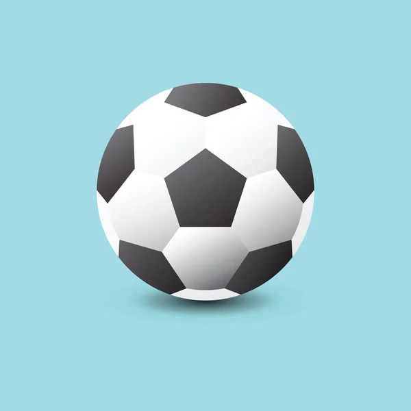 Icono de pelota de fútbol vector plano ilustración . — Archivo Imágenes Vectoriales