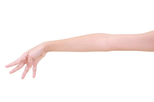 Handbewegungen Des Mädchens Isoliert Über Dem Weißen Hintergrund — Stockfoto