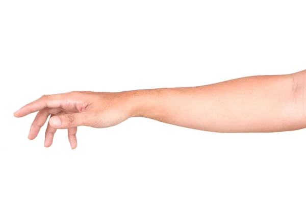 Beyaz arka planda izole Erkek Kafkas el jestleri, birden fazla görüntü seti.