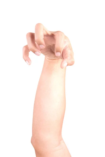 Мужские Жесты Руками Изолированные Белом Фоне Набор Нескольких Изображений Zobfs — стоковое фото