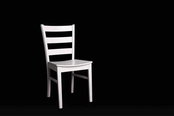 Moderna silla blanca sobre fondo negro . —  Fotos de Stock