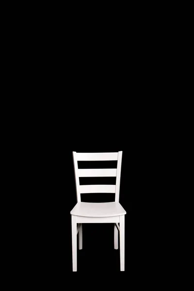 Modern white chair on black background. — Stock Photo, Image