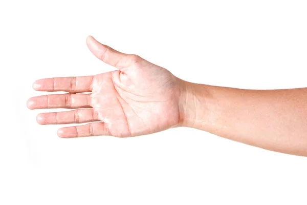 Cleaning Hands. Washing hands. ISOLATED ON WHITE BACKGROUND. Stock Image