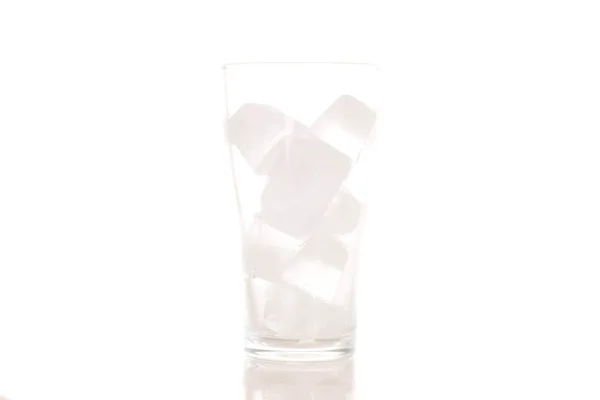 Ice Glass White Background — Stock Photo, Image