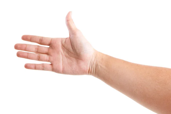 Male Asian Hand Gestures Isolated White Background Touching Pose First — Stock Photo, Image