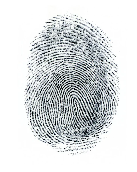 Finger Print White Paper Black White — Stock Photo, Image