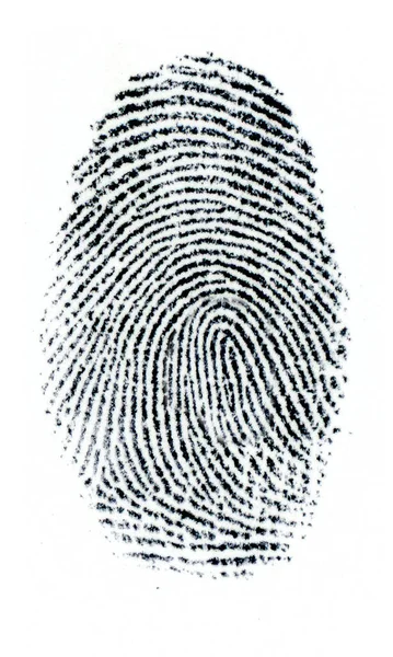 Finger Print White Paper Black White — Stock Photo, Image