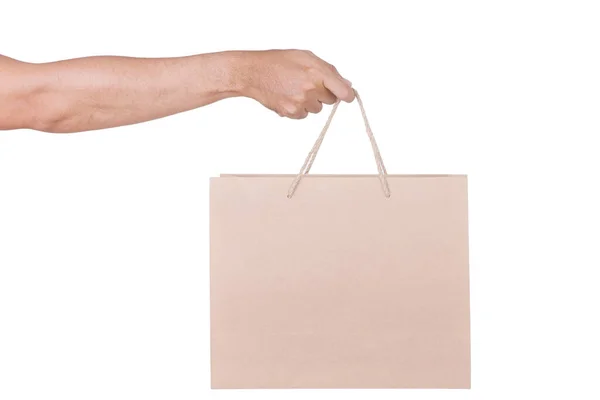 El Kağıtları Çantası, Beyaz Arka plan 'da izole edilmiş. Kopyalama Aralığı.