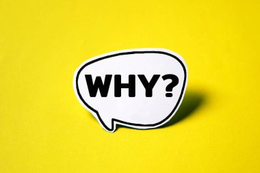 Neden beyaz kağıttaki konuşma baloncuğu sarı arka planda gölgeli izole edilmiş.