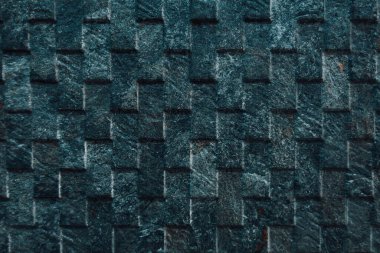 Doku arkaplanı için Koyu Mavi mozaik taş fayanslar.