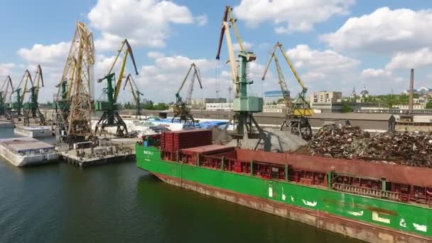 Kiev Ukraine Avril 2018 Une Vue Saisissante Port Ville Avec — Video