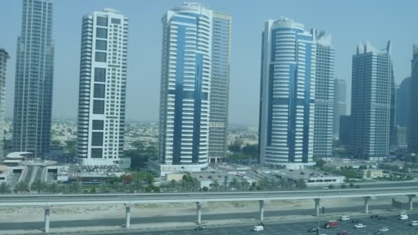 Dubai Birleşik Arap Emirlikleri Haziran Güneşli Bir Günde Yoğun Trafik — Stok video