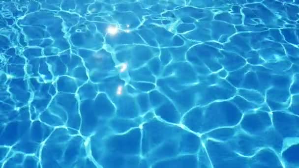 Alegre Vadeando Agua Piscina Chispeante Con Sus Olas Color Azul — Vídeos de Stock