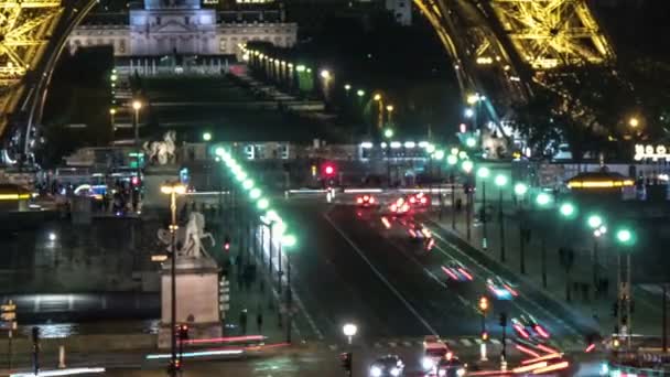 Paris Fransa Kasım 2017 Yeterince Çekici Timelapse Araçların Altında Sonbahar — Stok video