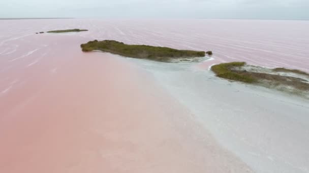 Hava Atış Küçük Adacıklar Yaz Etkileyici Kuş Bakışı Siwash Gölü — Stok video