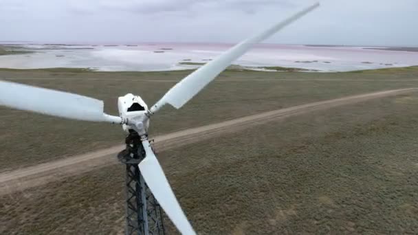 Nikolaev Ucraina Settembre 2018 Vista Volo Uccello Mulino Vento Elettrico — Video Stock