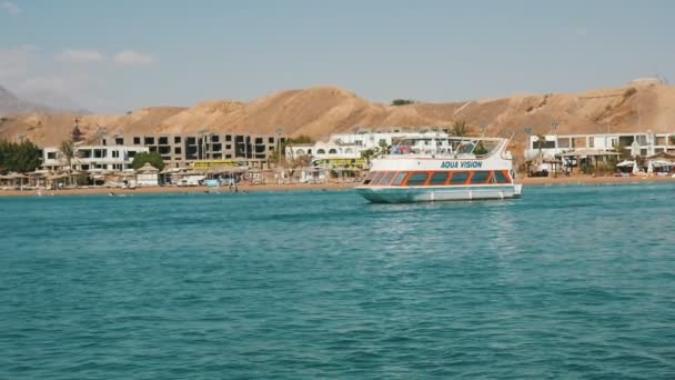 Sharm Sheikh Egitto Ottobre24 2018 Bella Vista Moderno Yacht Bianco — Video Stock