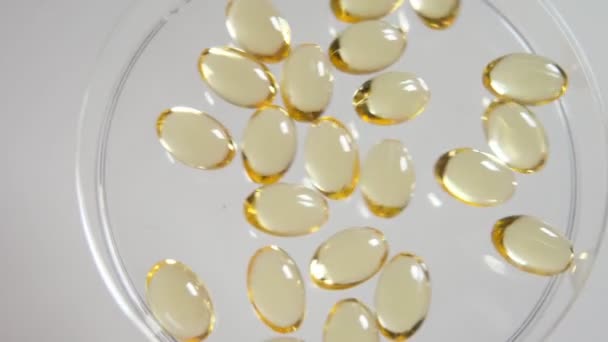 Pezsgő Zselés Tabletták Gördülő Lassítva Izgalmas Makró Megtekintése Zselés Pillss — Stock videók