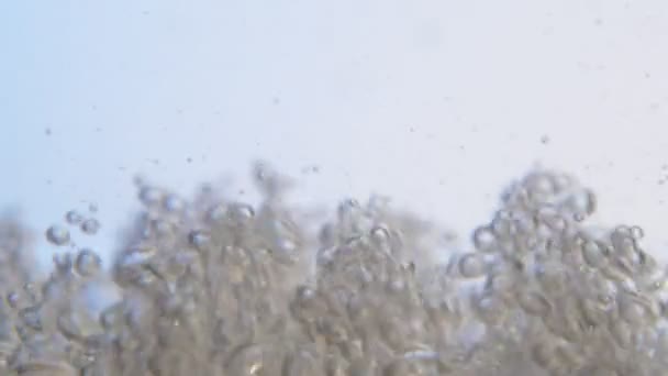 Abstract Water Bubbles Splashes Moving Slow Motion Impressionante Macro Shot — Vídeo de Stock