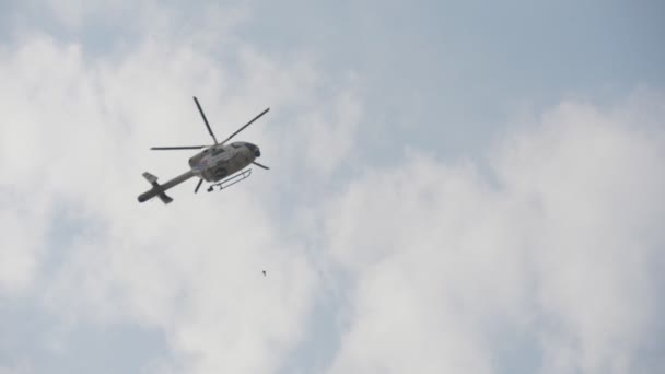 Bruxelles Belgio Marzo 2019 Vista Impressionante Aereo Volante Della Polizia — Video Stock