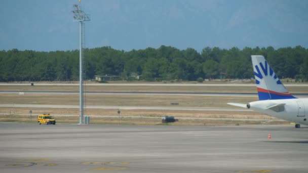 Antalya Turquie Juin 2019 Vue Saisissante Jumbo Jet Blanc Rapide — Video