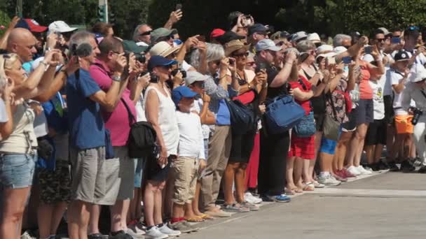 Athény Řecko Srpna 2019 Zábavný Pohled Velkého Shluka Fotografů Kteří — Stock video