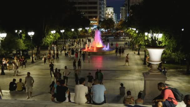 Atene Grecia Agosto 2019 Splendida Vista Piazza Syntagma Con Una — Video Stock