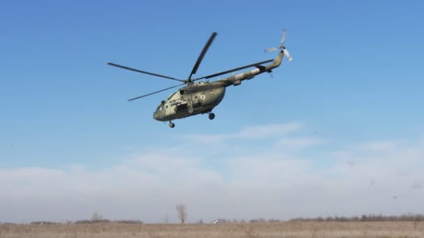 Odessa Ukraine Octobre 2018 Vue Magnifique Hélicoptère Armée Agressif Rempli — Video