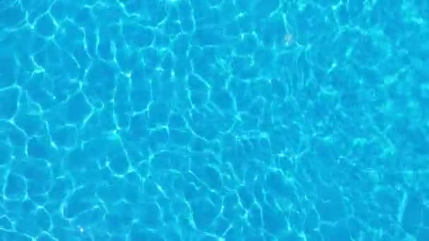 Turquoise Water Rippling Sparkling Open Swimming Pool Sunny Day Wonderful — Stock Video