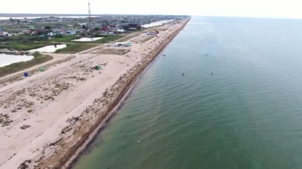 Karadeniz Düz Kıyı Şeridi Pek Çok Yeşillik Düz Kıyı Şeridi — Stok video