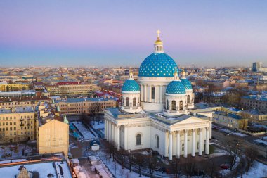 St Petersburg Amirallik bölgesinde Troitsky Prospekt Trinity Katedrali Ortodoks Katedrali.
