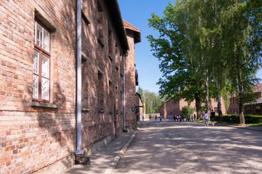 Auschwitz-Birkenau Toplama Kampı, Polonya - Haziran, 2017: Polonya'daki Auschwitz toplama kampı. Unesco Dünya Mirası