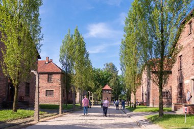 Auschwitz-Birkenau Toplama Kampı, Polonya - Haziran, 2017: Polonya'daki Auschwitz toplama kampı. Unesco Dünya Mirası