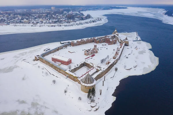 Fortezza sull'isola. Fortezza Forte nutlet Oreshek. Lago Ladoga . — Foto Stock