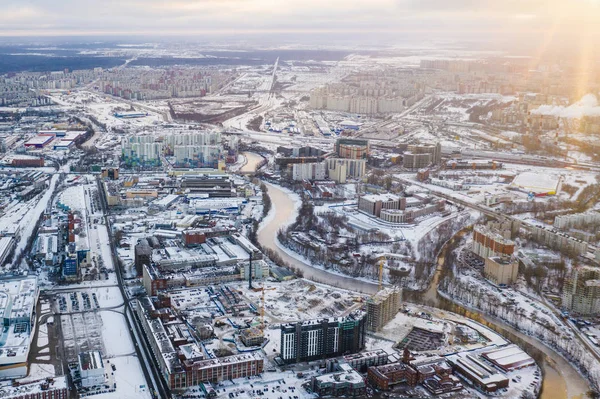 Luftaufnahme des Zentrums von st. petersburg. Foto mit Drohne. — Stockfoto