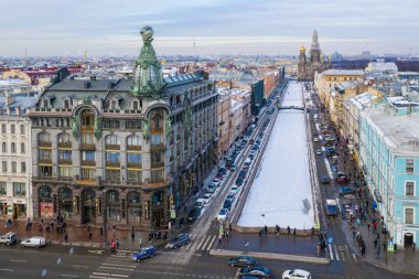 St. Petersburg, Rusya - Mart, 2019: Yapının havadan görünümü