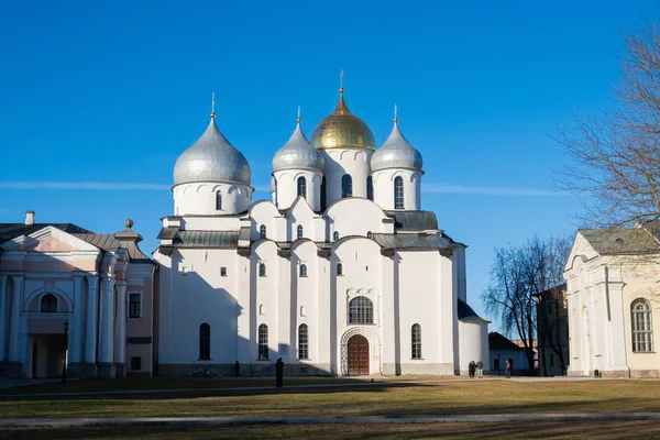 Veliky Novgorod Kremlin'de Ayasofya Katedrali (1045-1050), Rusya — Stok fotoğraf