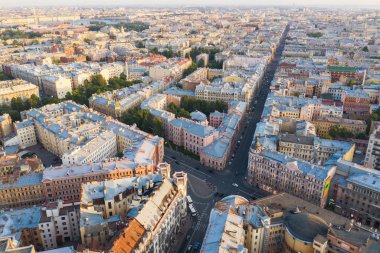 St. Petersburg, Rusya - Haziran, 2019: Leo Tolstoy bölgesi ve St. Petersburg'daki Andrei Mironov Tiyatrosu binası