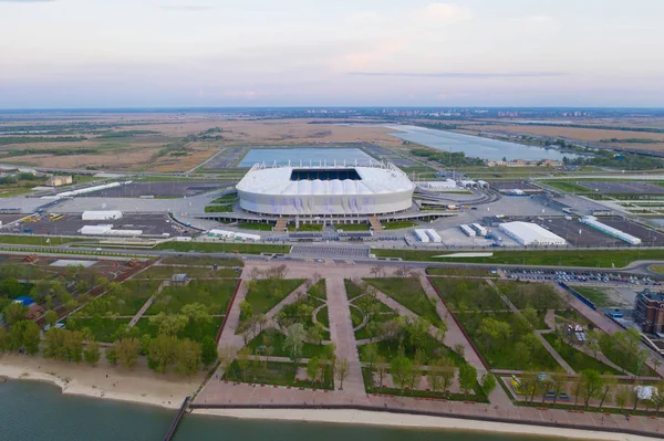 Rostów nad Donem, Rosja-maj 2019: widok lotniczy Stadion Rostov Arena — Zdjęcie stockowe