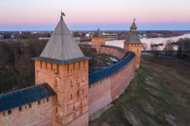 Kuleler novgorod Kremlin'in veliky Novgorod, Rusya Federasyonu