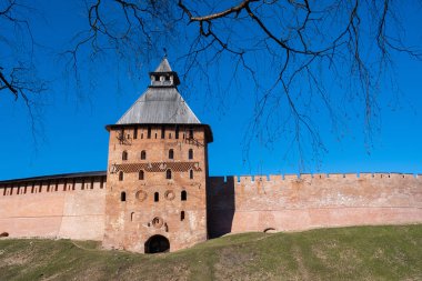 işçinin novgorod Kulesi kremlin veliky Novgorod, Rusya Federasyonu
