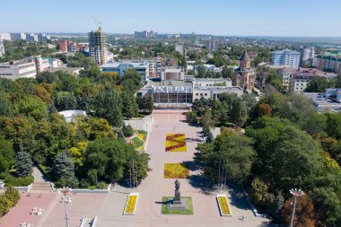 ROSTOV-ON-DON, RUSSIA - EPTEMBER 2020: Karl Marx Meydanı, Rostov-on-Don, Nakhichevan sınırının tarihi bir yeri