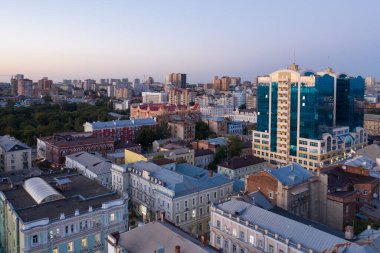 Don 'daki Rostov Merkezi' nin akşam manzarası.