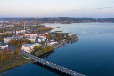 Marina, Sortavala 'da. Ladoga skerries ve Valaam adasına giden gemilerin kalkış noktası..